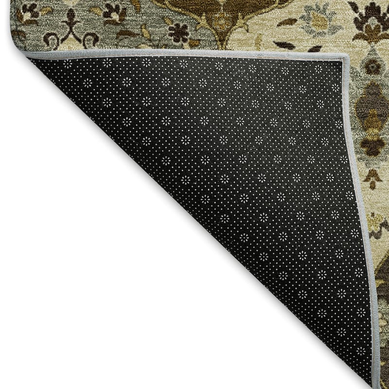 Machine Washable Indoor/ Outdoor Traditional Panel Chantille Rug