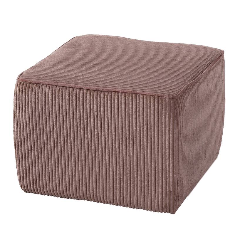 Christopher Knight Home - Mid-Century Modern Upholstered Corduroy Ottoman with Pocket Coil Comfort