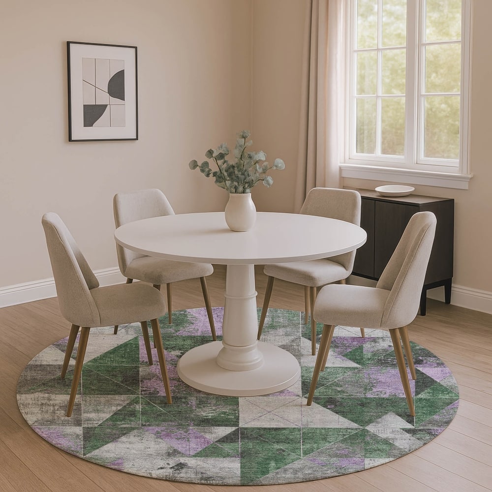 Premium Washable Super Soft Contemporary Mosaic Mayfield Rug