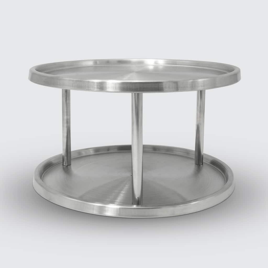 10 1/2" Stainless 18/10 Lazy Susan Double Layer