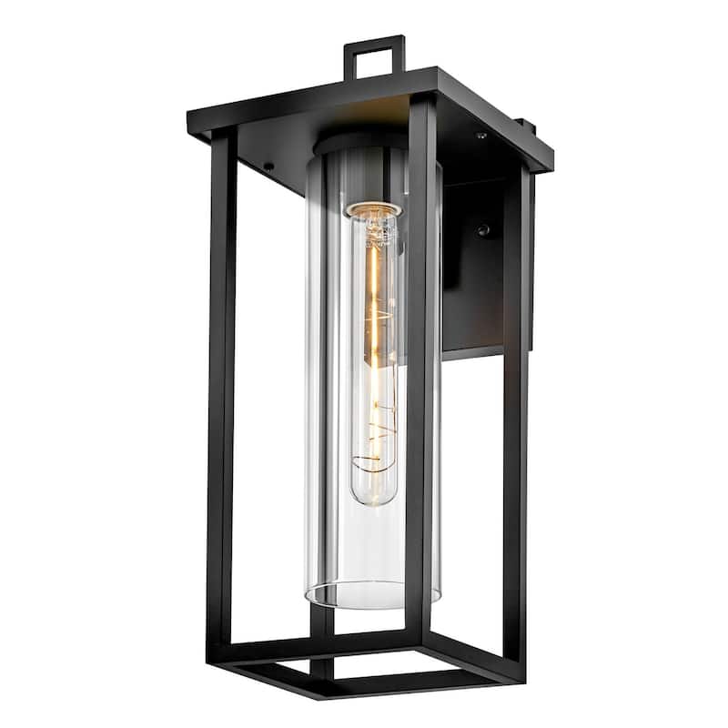 Lark 81424 Mateo 17" Tall Outdoor Wall Sconce with Clear Glass Shade