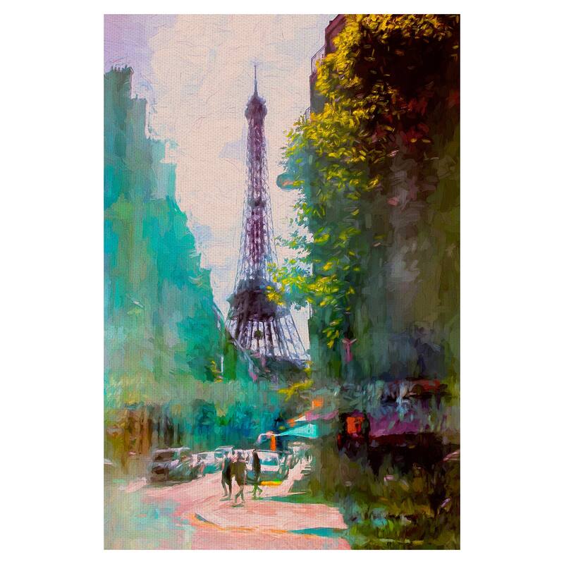 Paris Street by John Rivera Canvas Art Print