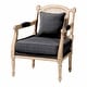 preview thumbnail 10 of 17, Clemence French Provincial Fabric Upholstered Wood Armchair