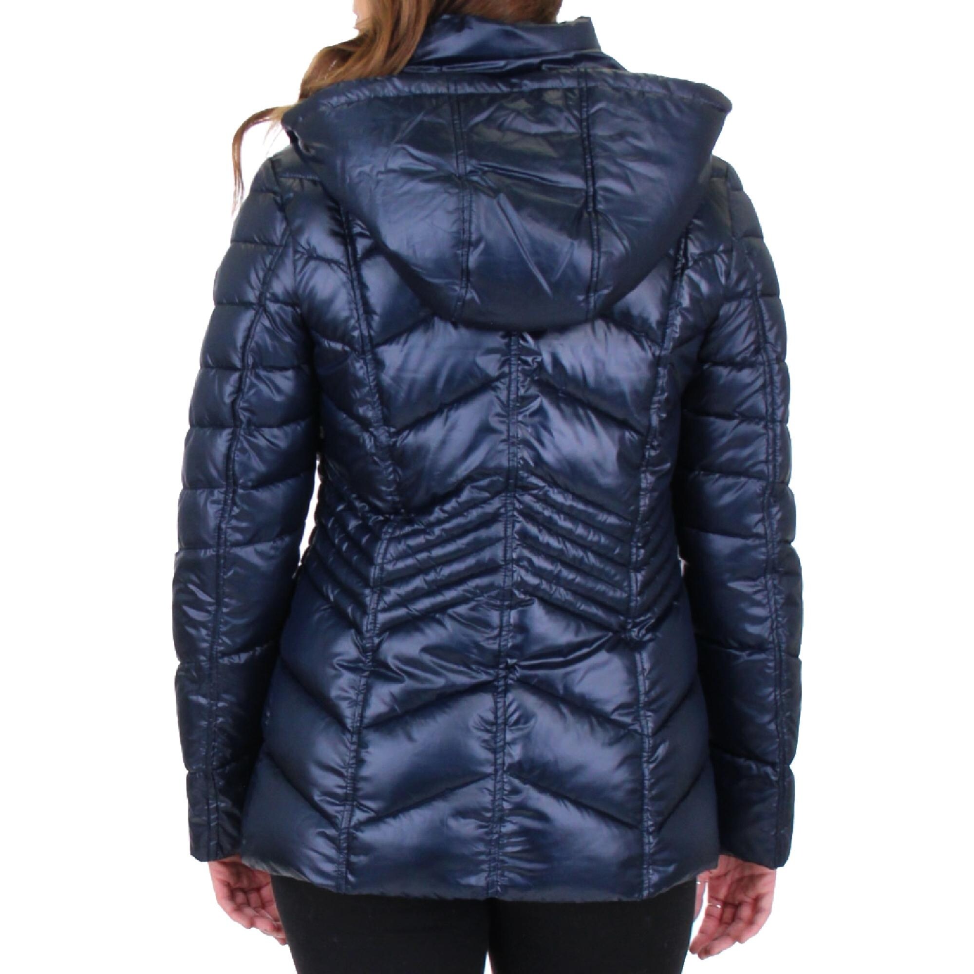 french connection packable hooded puffer jacket