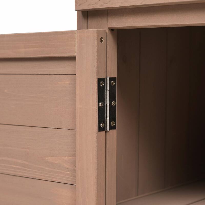 65-inch Garden Potting Bench - Fir Wood Workstation with Storage Shelf, Drawer