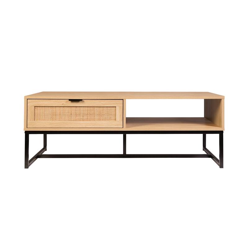 Cove Coastal Modern TV Stand with Storage Cubby