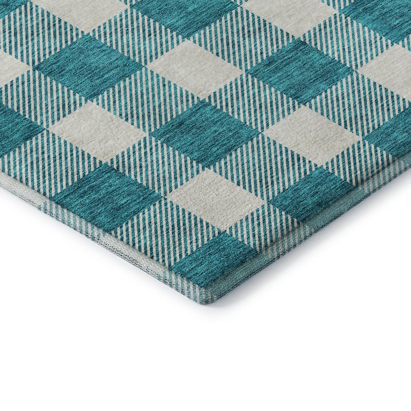 Premium Washable Super Soft Plaid Mayfield Rug