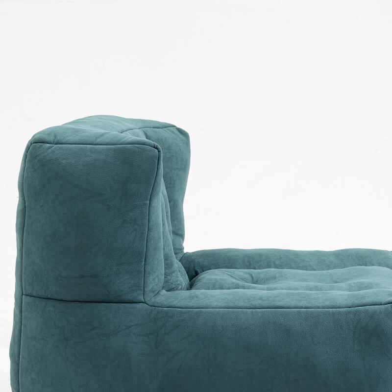 Green 38.5" Velvet Accent Chair with Ottoman