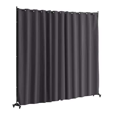 Room Divider, Portable Panel Room Divider with Wheels Curtain Divider Stand, Freestanding Room Divider Privacy Screen for
