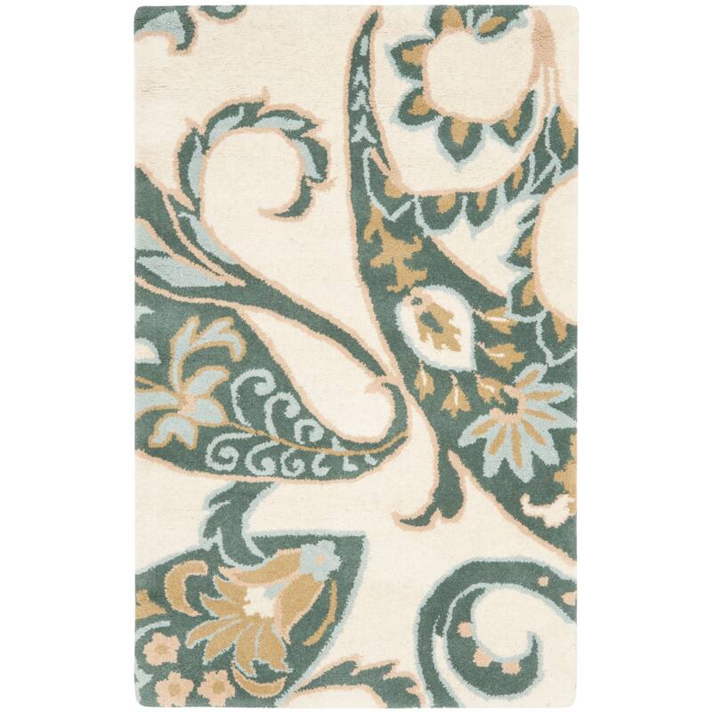 SAFAVIEH Handmade Wyndham Dragana Modern Wool Rug - 2'6" x 4' - Ivory/Multi - Rectangle