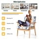preview thumbnail 11 of 20, Costway Modern Accent Armchair Upholstered Lounge Chair w/Rubber Wood - 25'' x 26.5'' x 32''