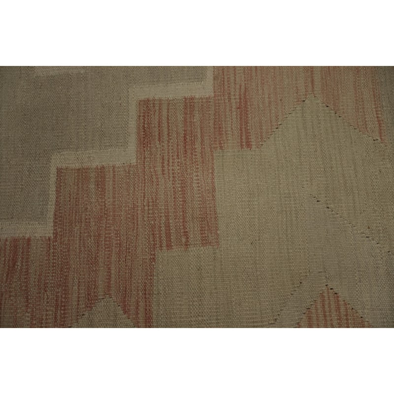 Hand Woven Oriental 100% Wool Carpet Southwestern Tribal Greys & Charcoal Kilim Area Rug - 12' 1'' X 8' 8''