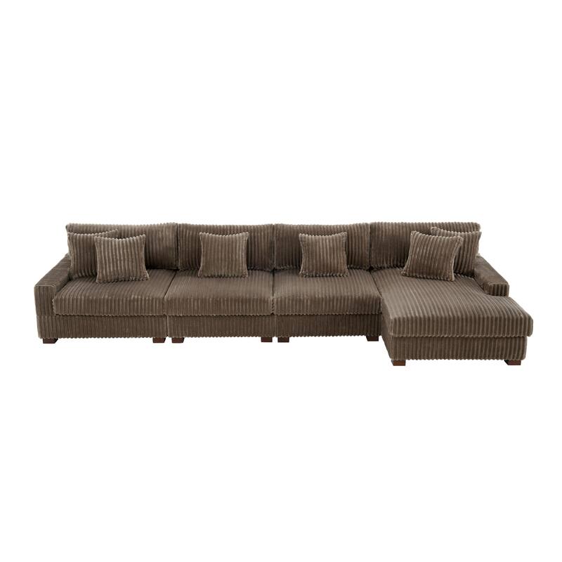 Anne 150" W Oversized Upholstered Modular Sectional Sofa