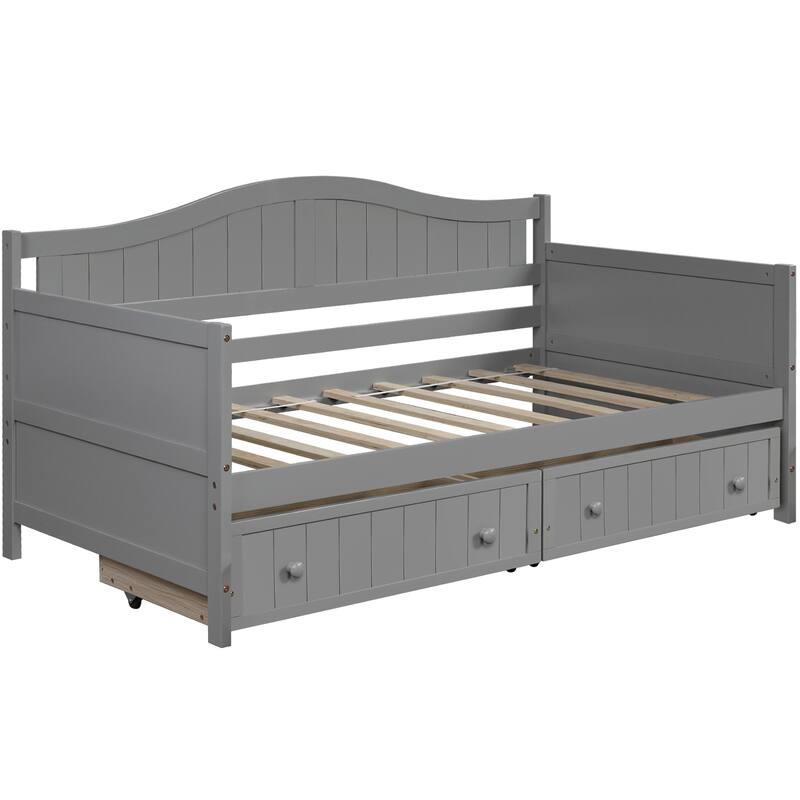 Wooden Daybed with 2 drawers