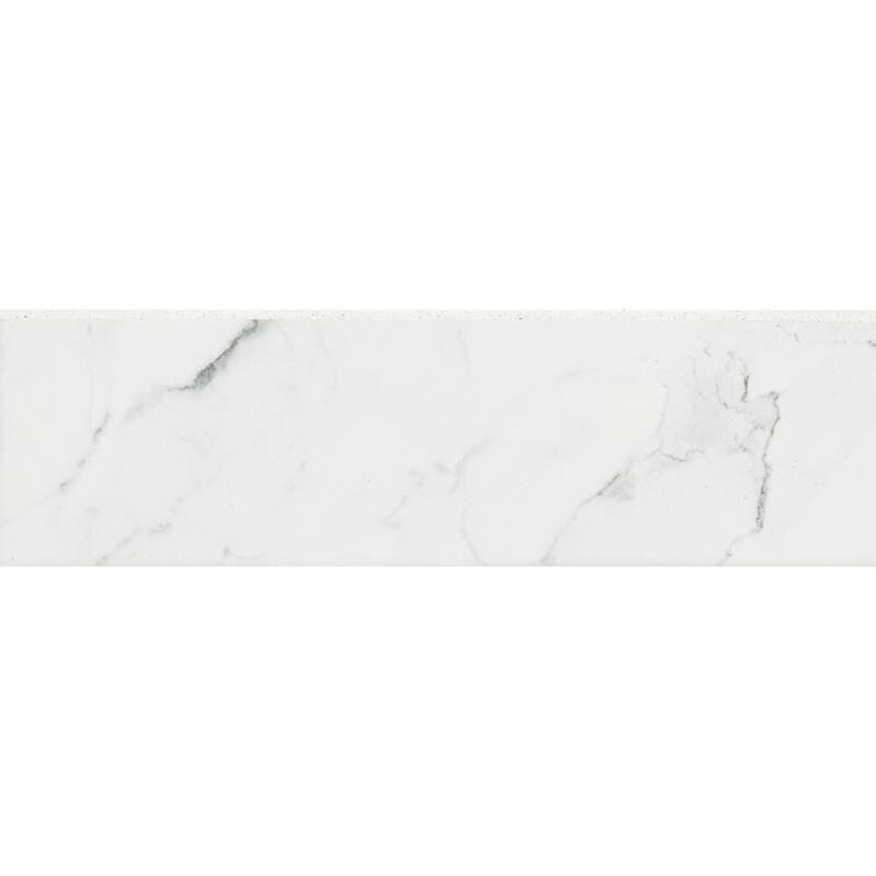 The Tile Life Museum 4x13 White Ceramic Bullnose Wall Tile - 4 x 13 - 1 Piece - Matte White