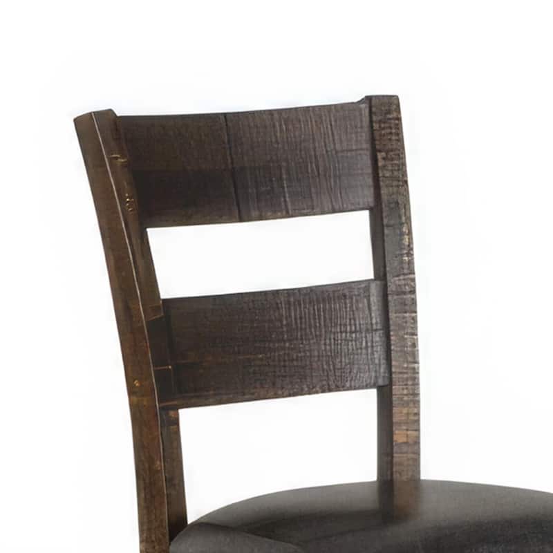 Brown/Gray Faux Leather Upholstered Wood Frame Dining Chair, Sturdy Dining Chair for Dining Rooms - 21.75