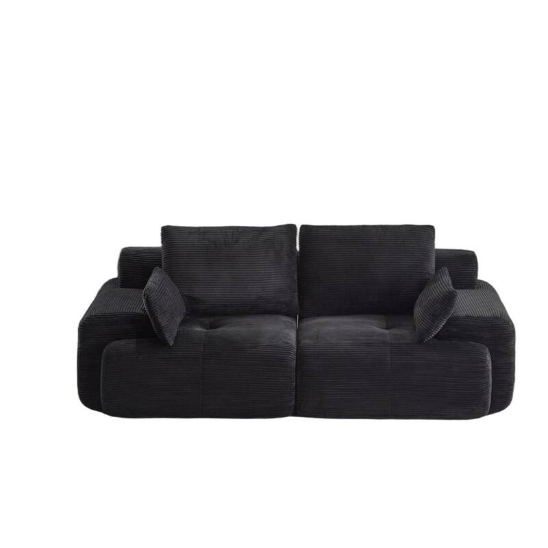 Featured Loveseat Sofa Couch with Throw Pillows, 2 Seater Large Sectional Sofa Couches for Living Room