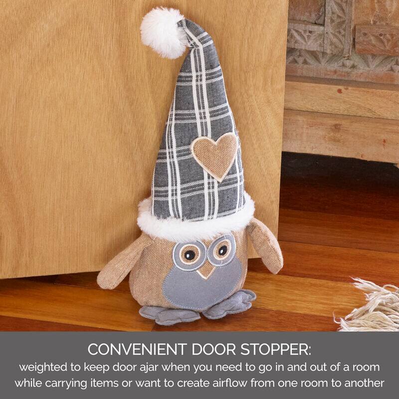 Elements Brown Owl Door Stopper, 12 Inch - N/A