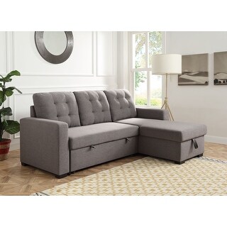 Reversible Storage Sleeper Tufted Sectional Sofa - Bed Bath & Beyond ...