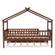 preview thumbnail 18 of 64, Pine Wood House Platform Bed with Trundle, Headboards - Creativity House Shape, Sturdy Build