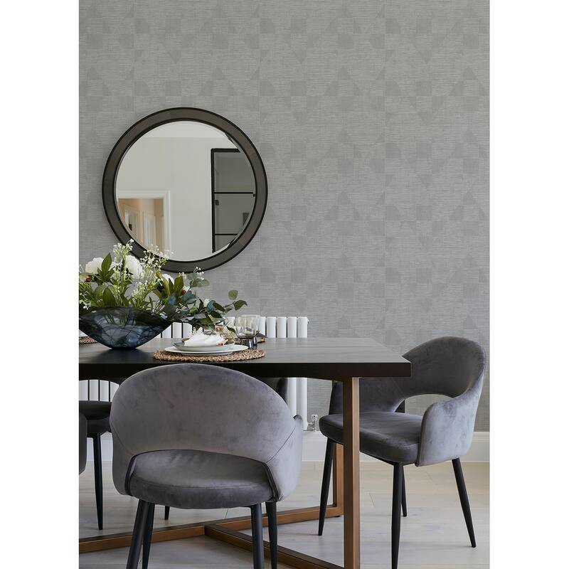 Advantage Wegener Sterling Geometric Wallpaper