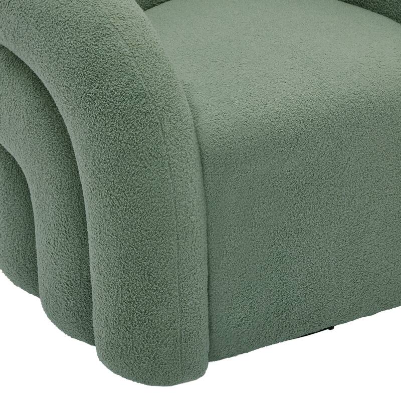 Upholstered Boucle Swivel Accent Chair