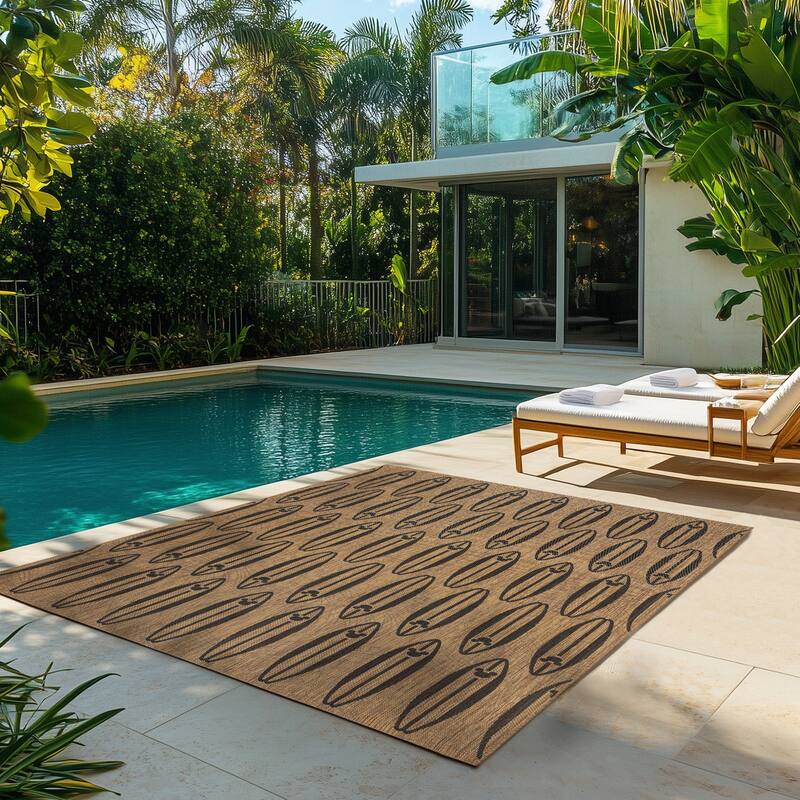 Disney Mickey Mouse Studio Modern Classic UV Protected Polypropylene Flatweave Indoor/ Outdoor Area Rug Collection