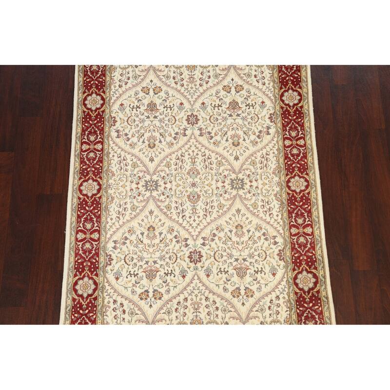 Wool/ Silk Floral Tabriz Oriental Vegetable Dye Area Rug Hand-knotted - 4'1" x 6'5"