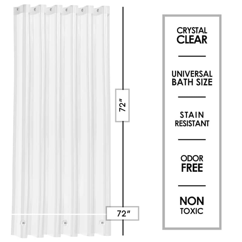 Empyrean Heavy Duty 5G Thick Scum Resistant Shower Curtain Liner