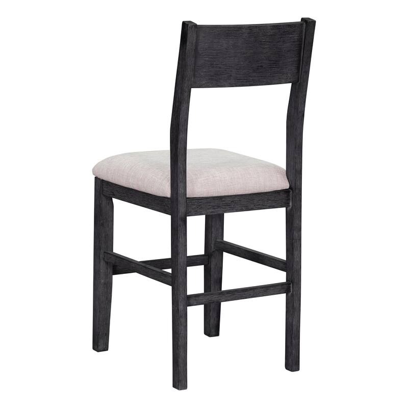 Counter Height 5-Piece Dining Table Set, Kitchen Table Set with Wood Texture Table and Cushioned Chairs