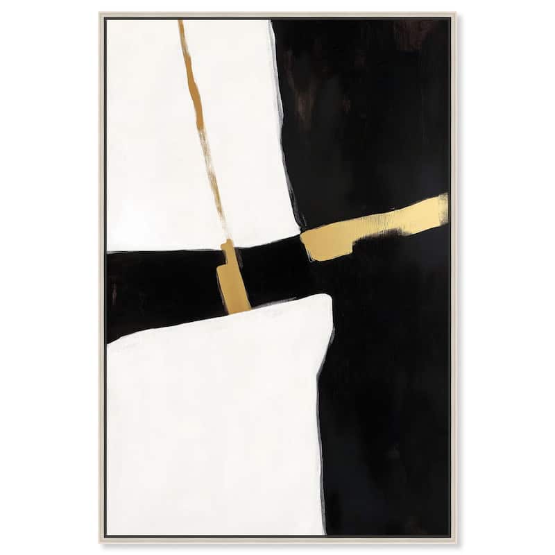 Dichotomy III Canvas by Art Remedy - Silver - 24" x 36"