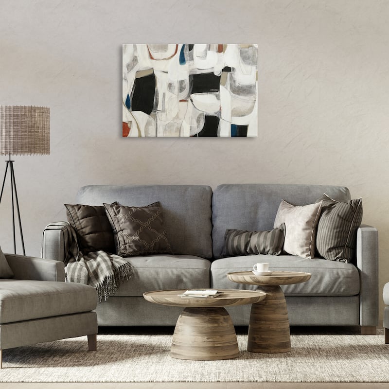 Stupell Dynamic Earthy Shapes Canvas Wall Art Design By Kippi Leonard