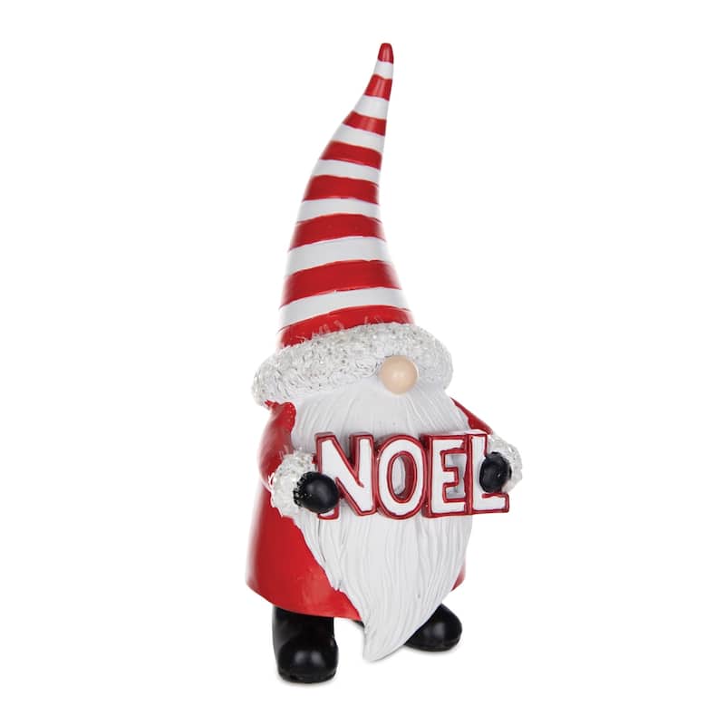 Set of 3 Santa Gnome Christmas Tabletop Figurines 7.5"