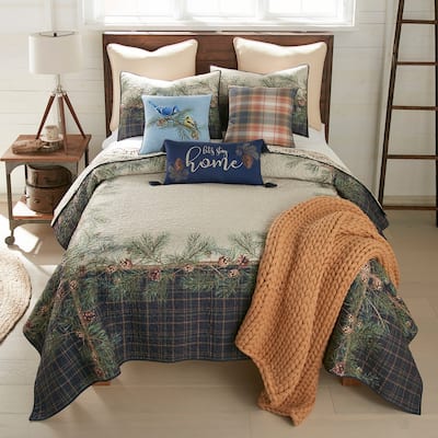 Donna Sharp Pine Boughs UCC 3 Piece Polyester Quilt Set