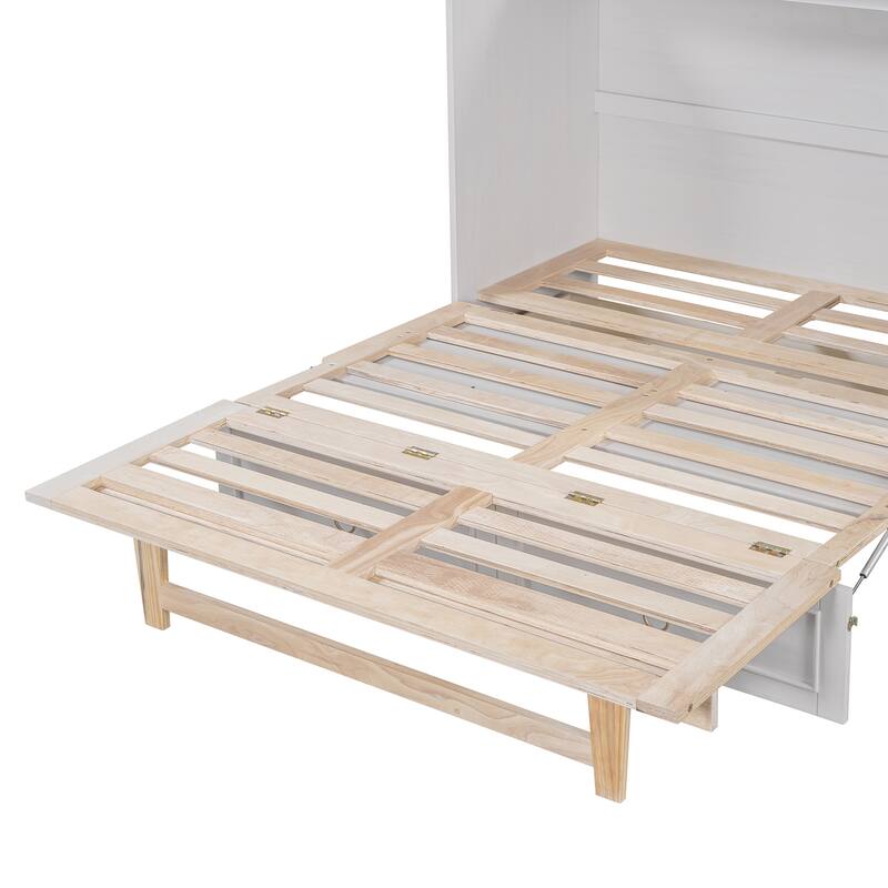 Full Size Wood Murphy Bed, Murphy Bed Chest with Drawers