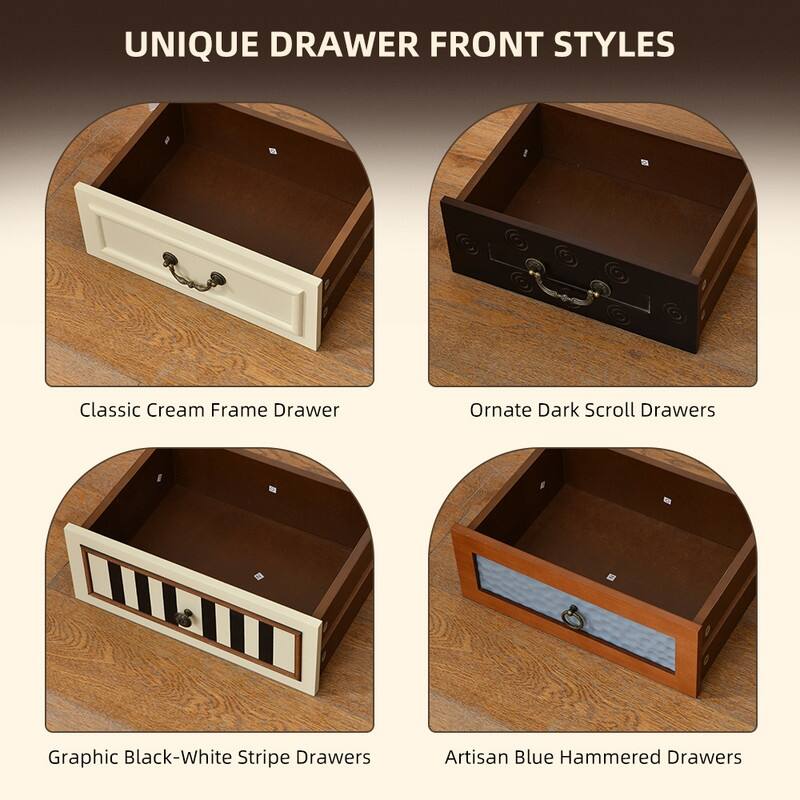 4-Drawer Hand-Carved Accent Chest