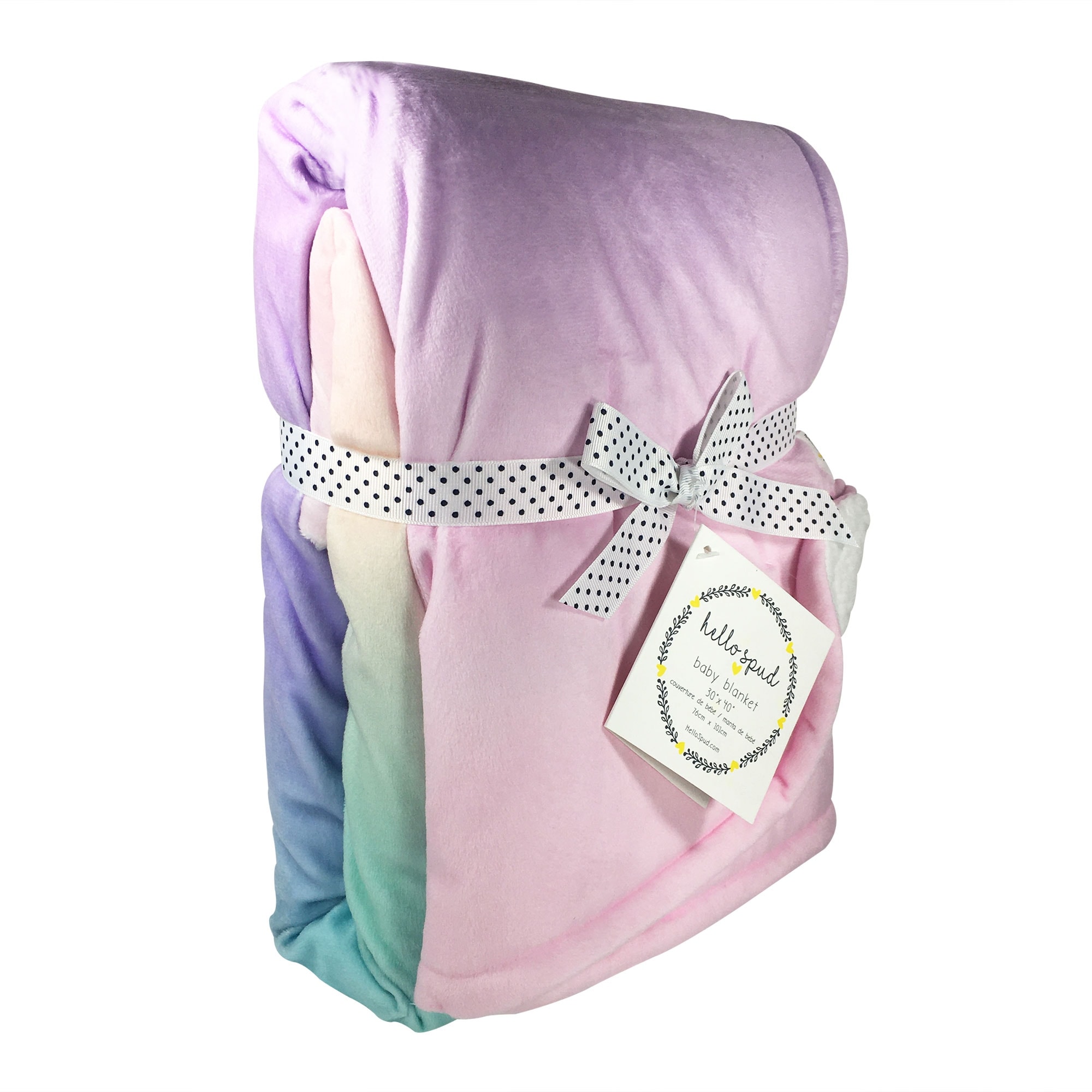 Hello spud ombre plush stroller blanket in rainbow outlet
