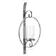 Kate and Laurel Doria Round Glass and Metal Wall Sconce - 12x22 - Silver