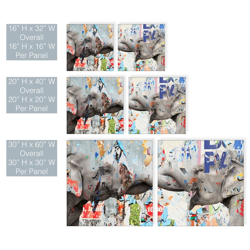 The Curated Nomad 'Saddle Ink Elephant VI' Canvas Wall Art Set