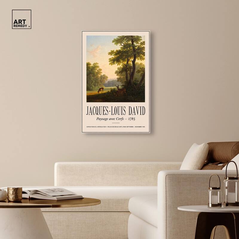 Deer in a Forest Canvas by Art Remedy