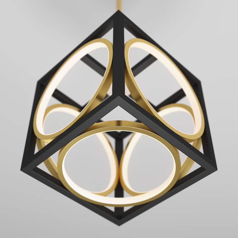 Artika Astoria LED Pendant Ceiling Light, Black & Gold
