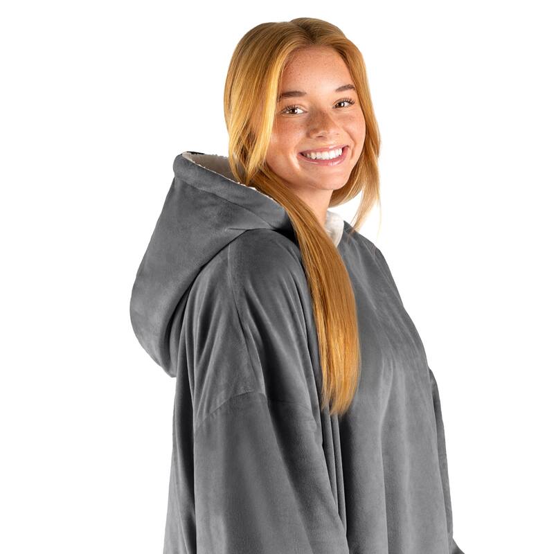 Bare Homey B-Cozy Oversized Sherpa Wearable Blanket