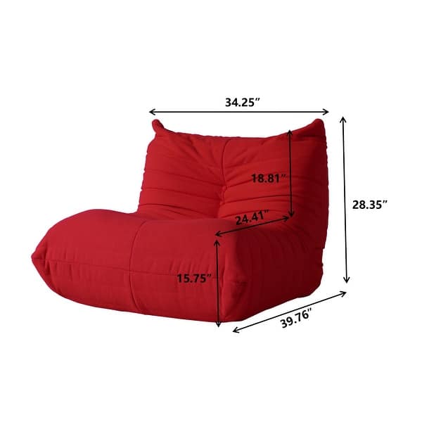 dimension image slide 1 of 12, Teddy Fabric Lazy Sofa Sets for Bedroom Living Room,Comfortable Bean Bag Chair Floor Couch