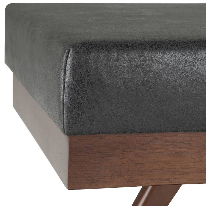 WYNDENHALL Nadine 48 inch Wide Mid Century Modern Rectangle Ottoman Bench