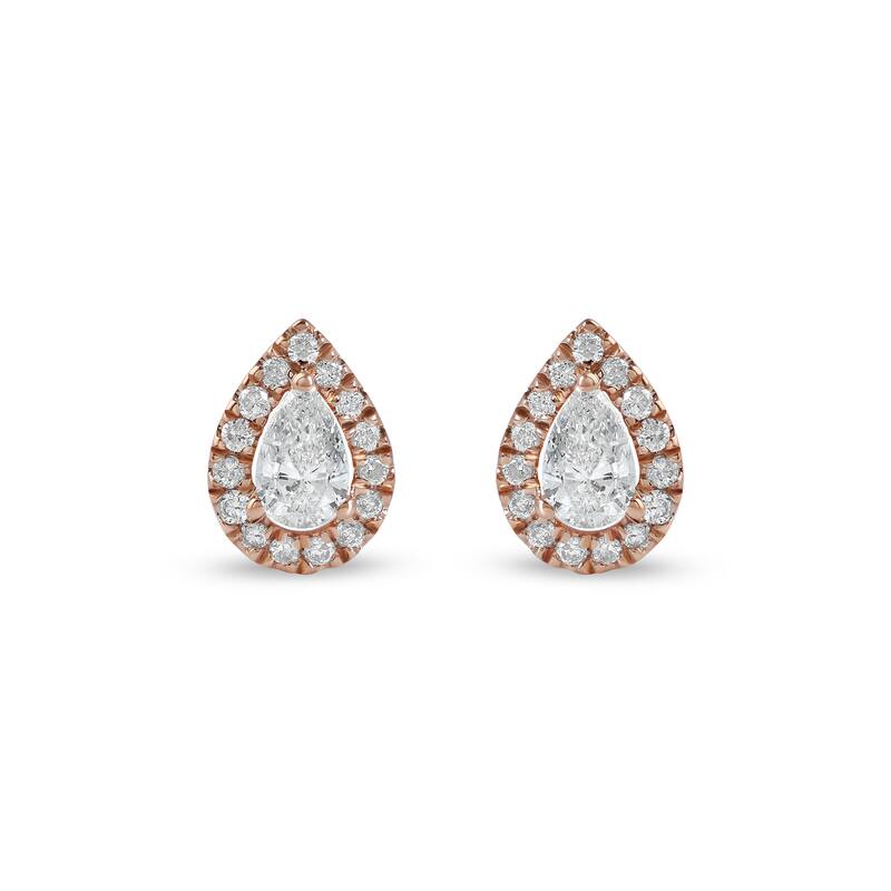 10k Gold 1/3ct TDW Diamond Pearl Stud Earrings for Women