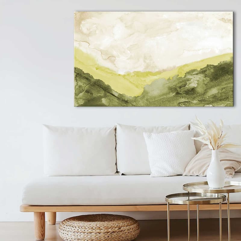 "Washed Green Landscape" Print on Canvas