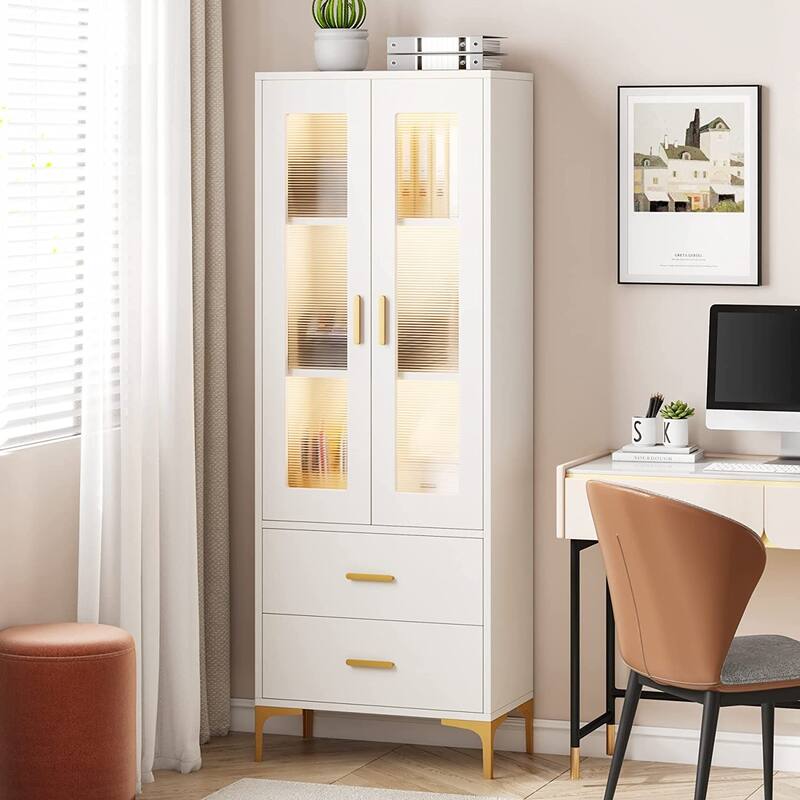 65 Inches Tall Bookcase Bookshelf for Living Room Home Office
