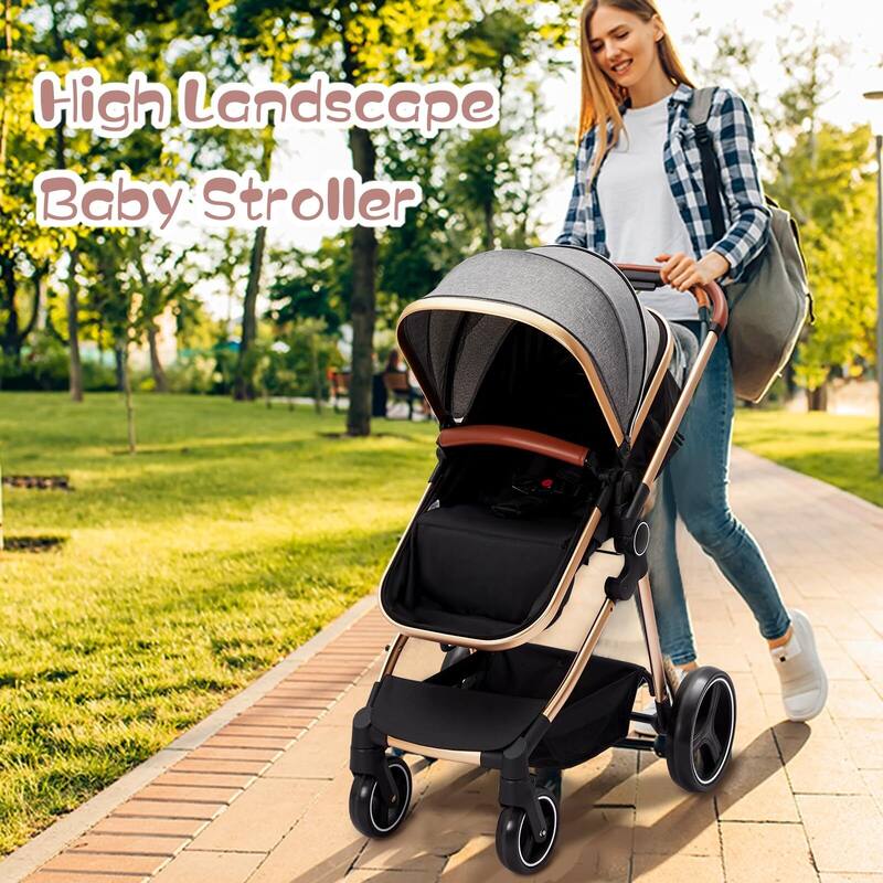 Convertible Baby Stroller, 3 in 1 Reversible Bassinet Stroller for Newborn