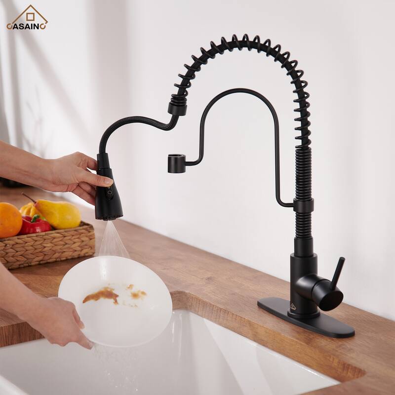 Single Handle Pull Down Sprayer Kitchen Faucet