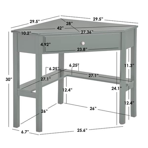 dimension image slide 1 of 2, Simple Living Lincoln Corner Desk
